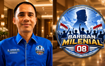 Koordinator Nasional Barisan Milenial 08 M. Adnan R. S.: FORNAS 08 Satukan Energi Generasi Muda Dukung Program Prabowo Subianto